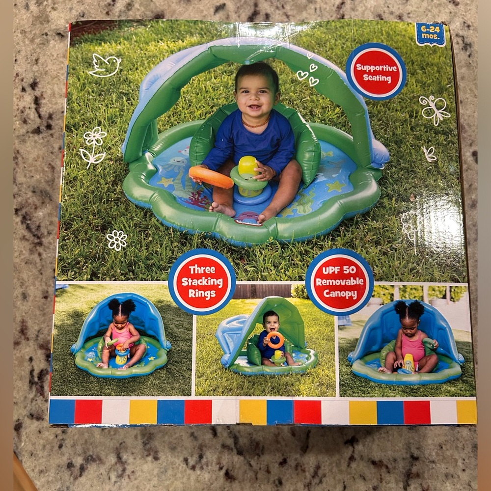 Little Tikes Blue and Green Sun Shade Play Mat - Picture 2 of 3